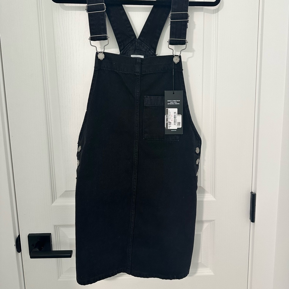 Dr. Denim Black Overall Mini Dress